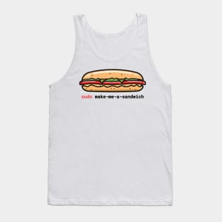 "Sudo Command" Sandwich Geek - Food & Tech Fun Tank Top